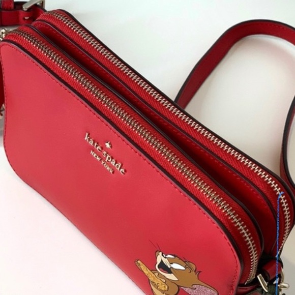 Authentic Kate Spade leather Tom & Jerry 2zip Limited Edition Cossbody - Picture 10 of 14
